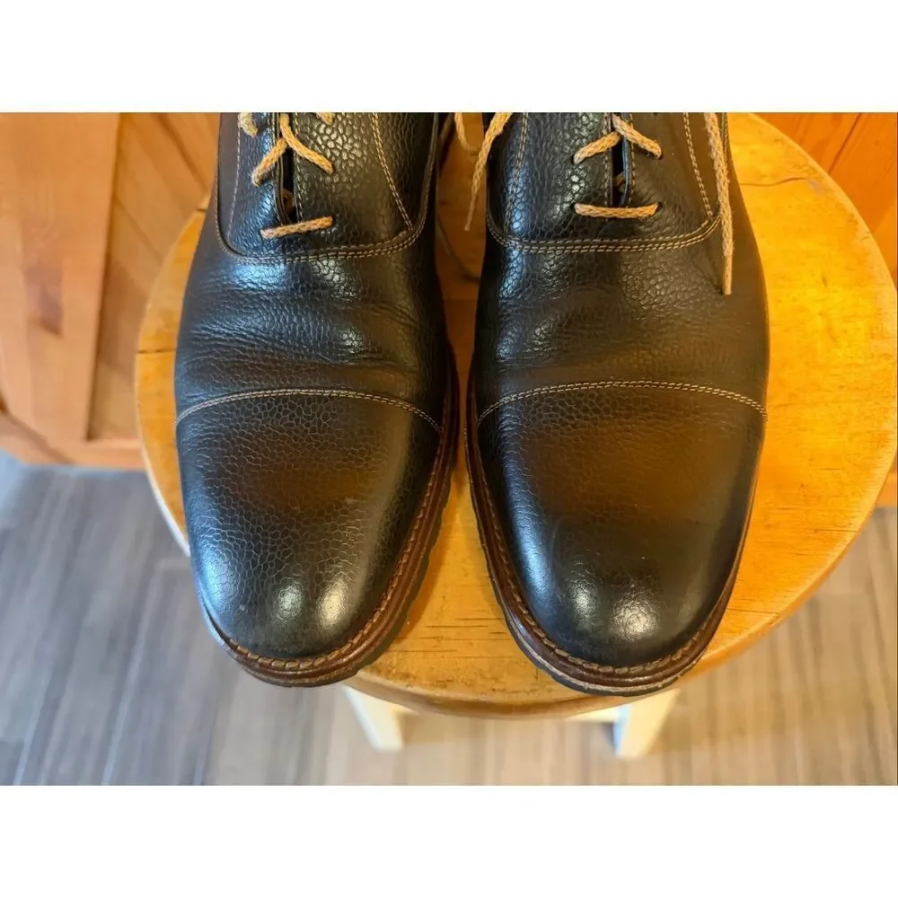 Johnston Murphy pebbled black leather Men's Shoes SIZE 11M made in Italy